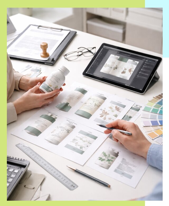 Профессиональная разработка дизайна и текста этикетки продукции в Ртищеве