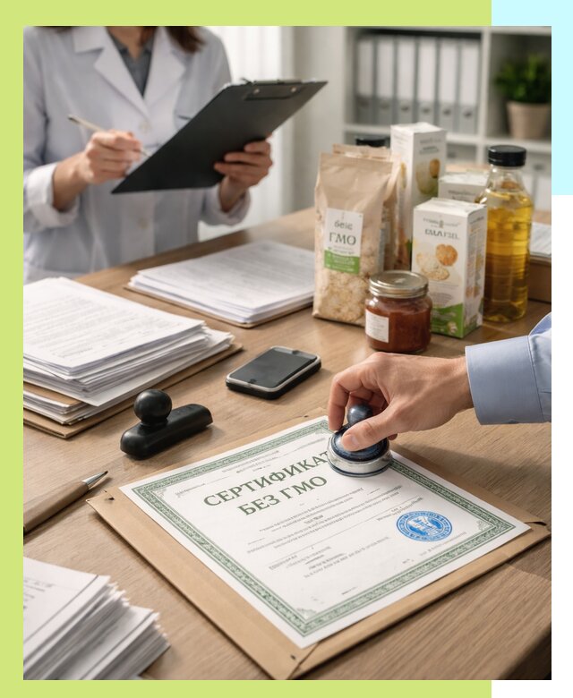 Получение сертификата Без ГМО для продукции в Ртищеве